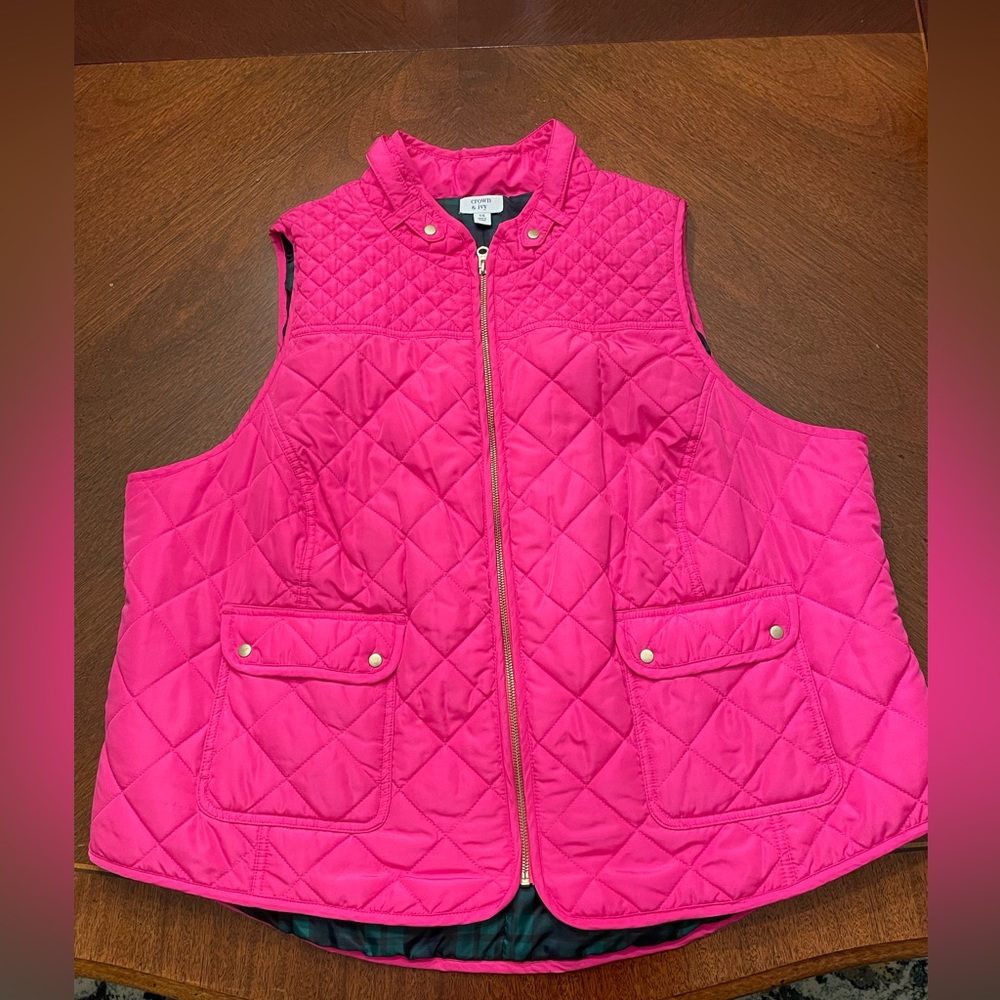 Crown & Ivy Hot Pink Vest Size 3X